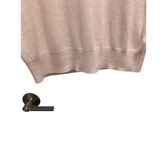 Quince Women’s 100% Cashmere Pullover Sweater Light Pink Size L Preppy - Picture 7 of 11